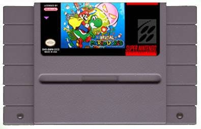 BRUTAL Mario World - SNES - Super Nintendo Ent. System NTSC/PAL Cartridge