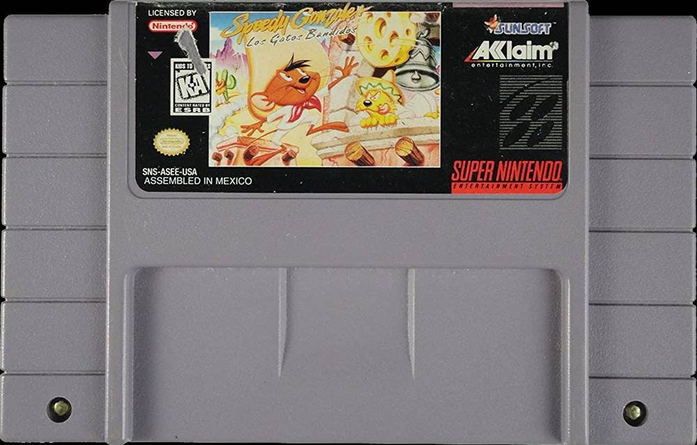 Authentic Speedy Gonzalas In: Los Gatos Bandidos - SNES - Super Nintendo Ent. System 1995 NTSC Cartridge + Protector