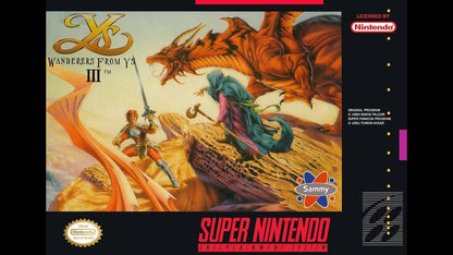 Ys III: Wanderers from Ys - SNES - Super Nintendo Ent. System 1989 NTSC/PAL Cartridge