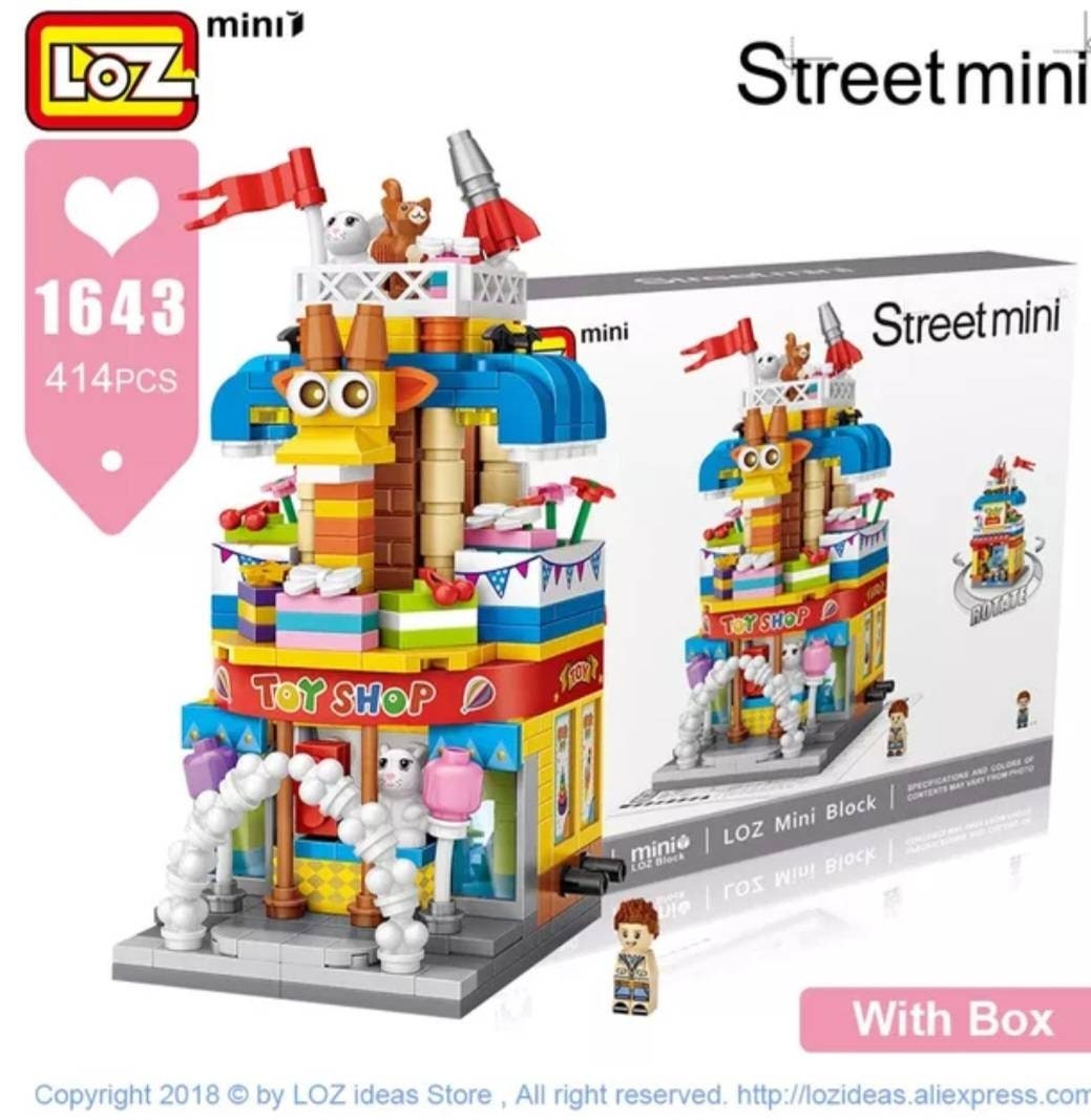 Loz Street Mini Building Blocks Collect Them All & Build Design Your Own City! Great Christmas Gifts Amazing Value - Flower Toy Candy Shop