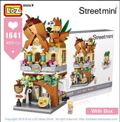 Loz Street Mini Building Blocks Collect Them All & Build Design Your Own City! Great Christmas Gifts Amazing Value - Matcha Squirrel Kimono