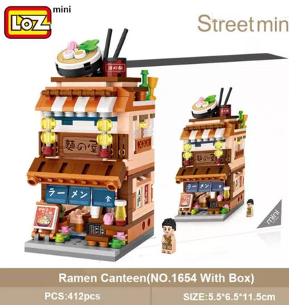 Loz Street Mini Building Blocks Collect Them All & Build Design Your Own City! Great Christmas Gifts Amazing Value - Ramen Mountain Bakery