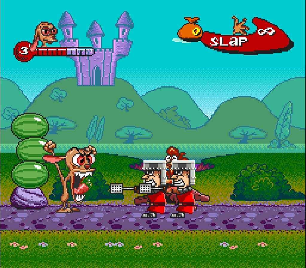 Ren & Stimpy In " Buckeroos " - SNES - Super Nintendo Ent. System 1995 NTSC/PAL Cartridge