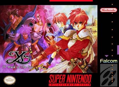 Ys IV "Mask Of The Sun " - SNES - Super Nintendo Ent. System 1993 NTSC/PAL Cartridge