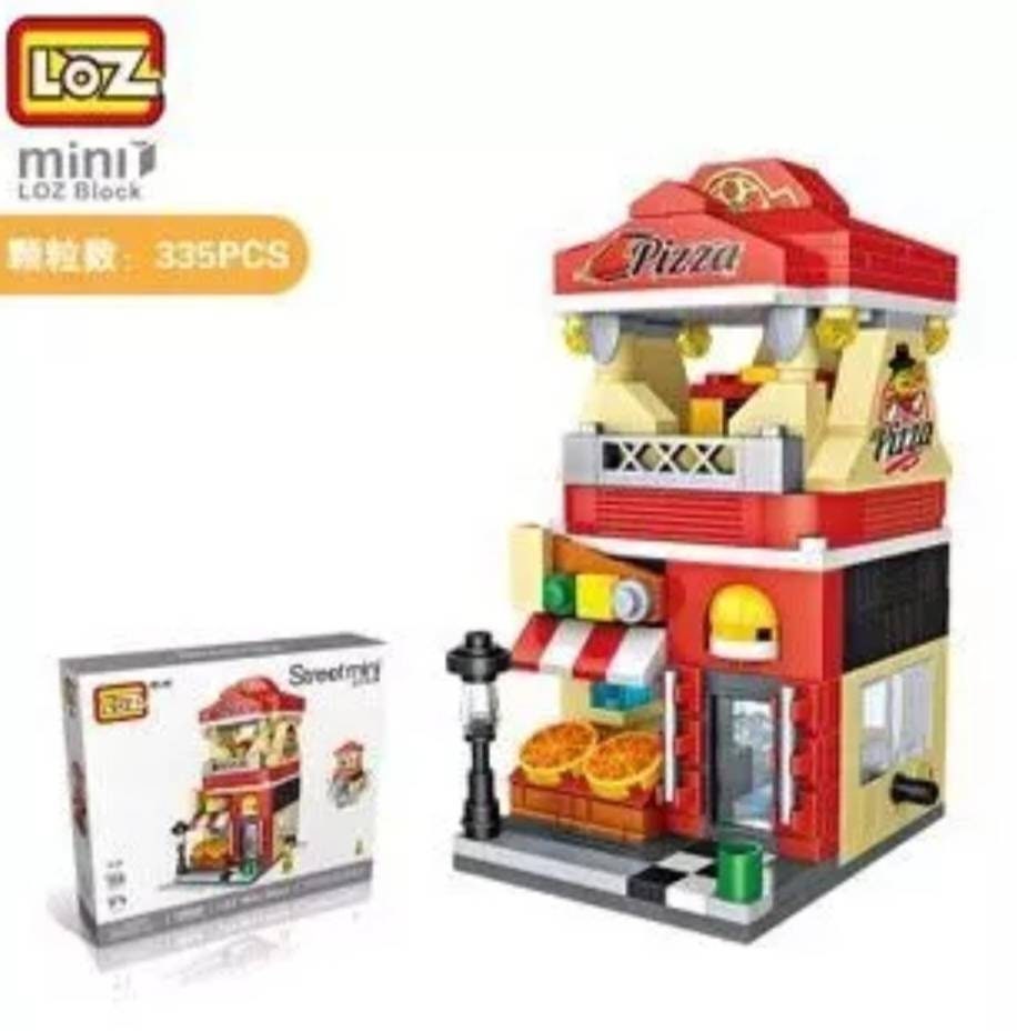 Loz Street Mini Building Blocks Collect Them All & Build Design Your Own City! Great Christmas Gifts Amazing Value - Toys Pizza Sushi Shop