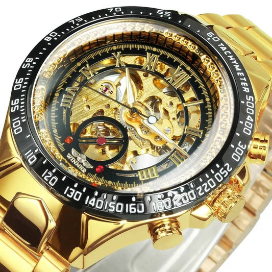 Grand Master Multi Function Skeleton Men's Watch Timer Calander Box Included A+ Christmas | Brithday | Anniversary | Gift