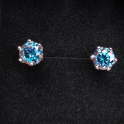 0.5-1 Carat Certified Moissanite Studs Brilliant Round Cut VVS1 D Moissanite Earrings White Gold GRA Diamond Test - Best Quality GUARANTEED