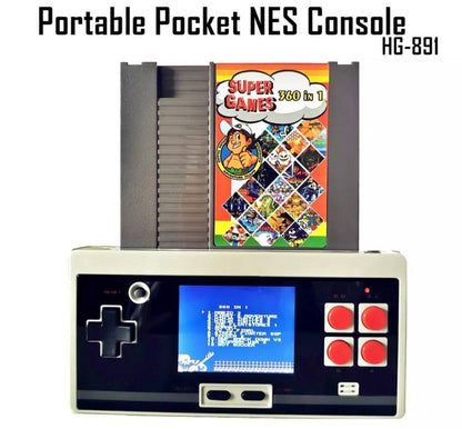 Portable Classic Pocket Nes Console Hand Held GamePlayer Plays Original Nintendo Ent. 1988 Cartridges