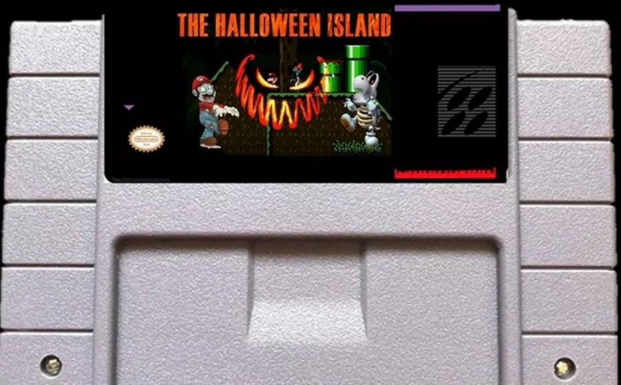 Super Mario World Halloween Island - SNES - Super Nintendo Ent. System 2019 NTSC/PAL Cartridge