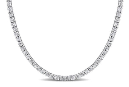 2.5 MM 0.06 Carat Certified Moissanite Diamond Brilliant Round Cut VVS1 D Tennis Necklace White S925 GRA Certified Best Quality GUARANTEED