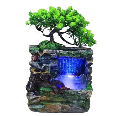 BONSAI TREE Wealth & Luck Feng Shui Stone Water Fountain Ambience At Home Solid Statement Piece / Meditate / Calming / Add Plants / Bamboo