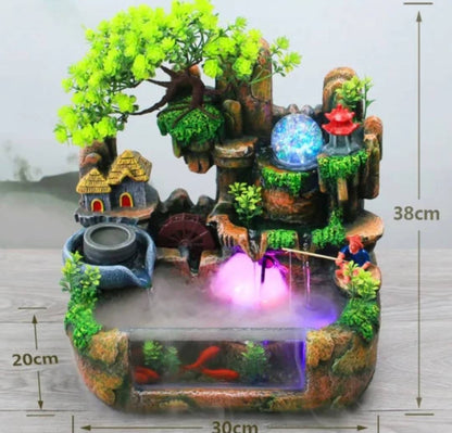 8 VARIATIONS Feng Shui Bonsai Buddha Water Fountain Ambience At Home Solid Statement Piece / Meditate / Calming / Add Plants / Bamboo / Koi