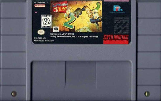New Earthworm Jim 2 - SNES - Super Nintendo Ent. System NTSC/PAL Cartridge