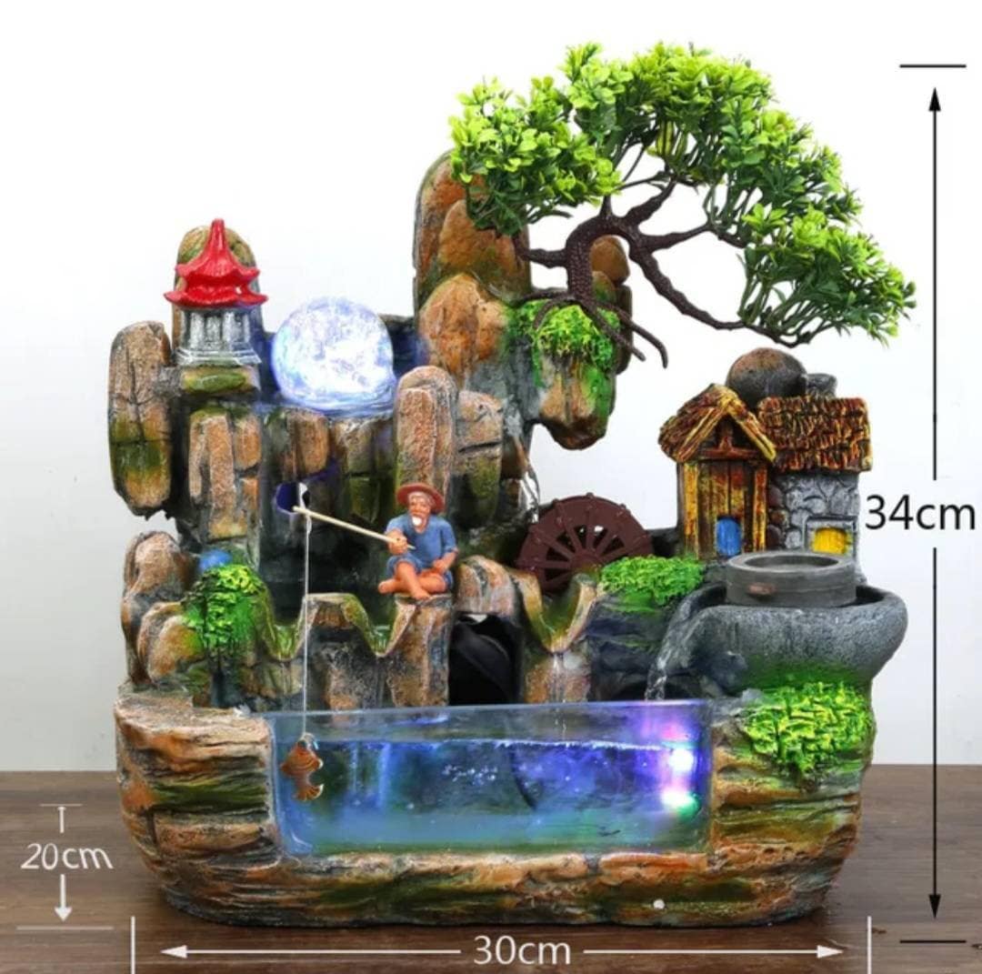 SALE Lucky Stone Water Fountain Peace & Calming Anywhere Solid Statement Piece / Meditate / Beta Aquarium / Add Plants Bamboo / Bring Wealth