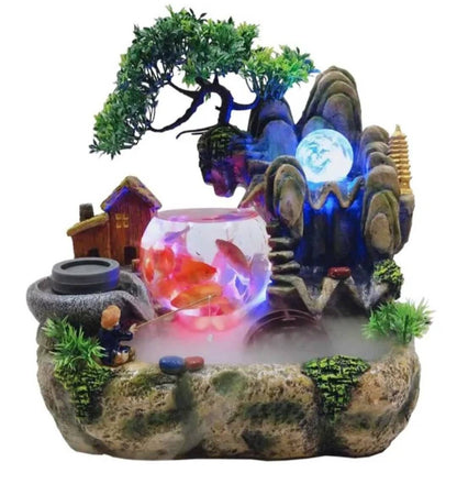 Beta Bowl Wealth & Luck Feng Shui Stone Water Fountain Bring Ambience Solid Statement Piece / Meditate / Calming / Add Plants / Bamboo /