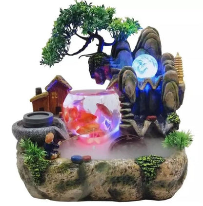 Beta Bowl Wealth & Luck Feng Shui Stone Water Fountain Bring Ambience Solid Statement Piece / Meditate / Calming / Add Plants / Bamboo /