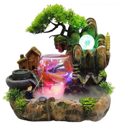 Beta Bowl Wealth & Luck Feng Shui Stone Water Fountain Bring Ambience Solid Statement Piece / Meditate / Calming / Add Plants / Bamboo /