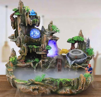 LARGE Feng Shui Lucky Stone Water Fountain Peace & Calming Anywhere Solid Statement Piece / Meditate / Beta Aquarium / Add Plants / Bamboo