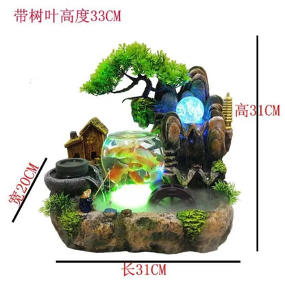 Beta Bowl Wealth & Luck Feng Shui Stone Water Fountain Bring Ambience Solid Statement Piece / Meditate / Calming / Add Plants / Bamboo /