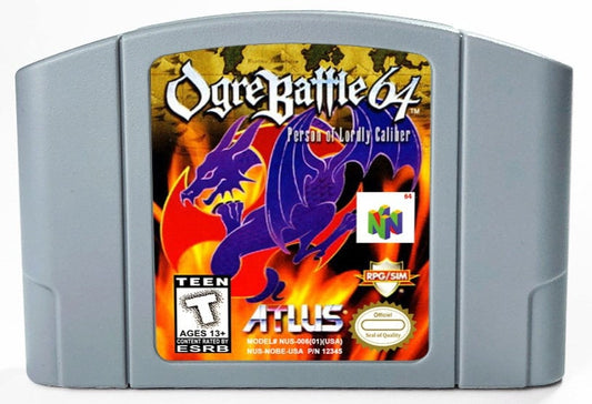 Ogre Battle 64: Person Of Lordly Caliber - ( Nintendo 64 Console 1999 ) Ntsc Or Pal Cartridge only Best Quality Rep Satisfaction Guaranteed!