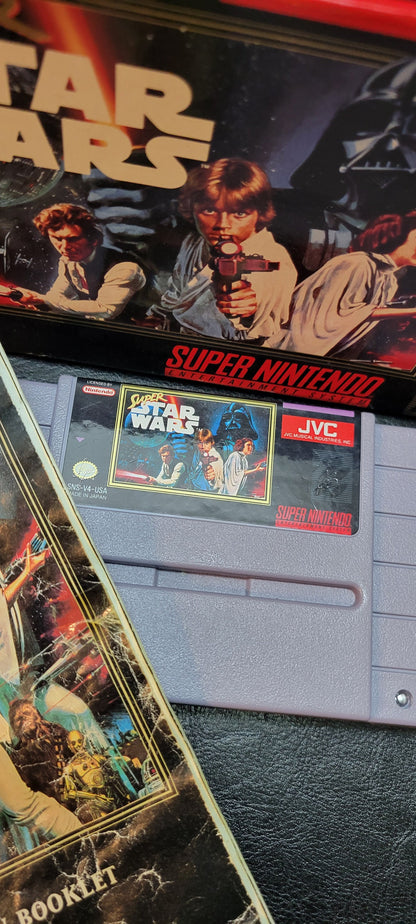 Authentic 1992 STARWARS SNES Cartridge (Super Nintendo Ent. System) CIB Complete In Box + Instructions Immaculate Condition Original Owner