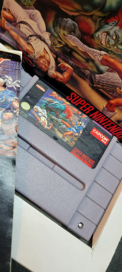 Authentic 1992 STREETFIGHTER 2 SNES Cartridge (Super Nintendo Ent System) CIB Complete In Box + Instructions Immaculate Original Condition