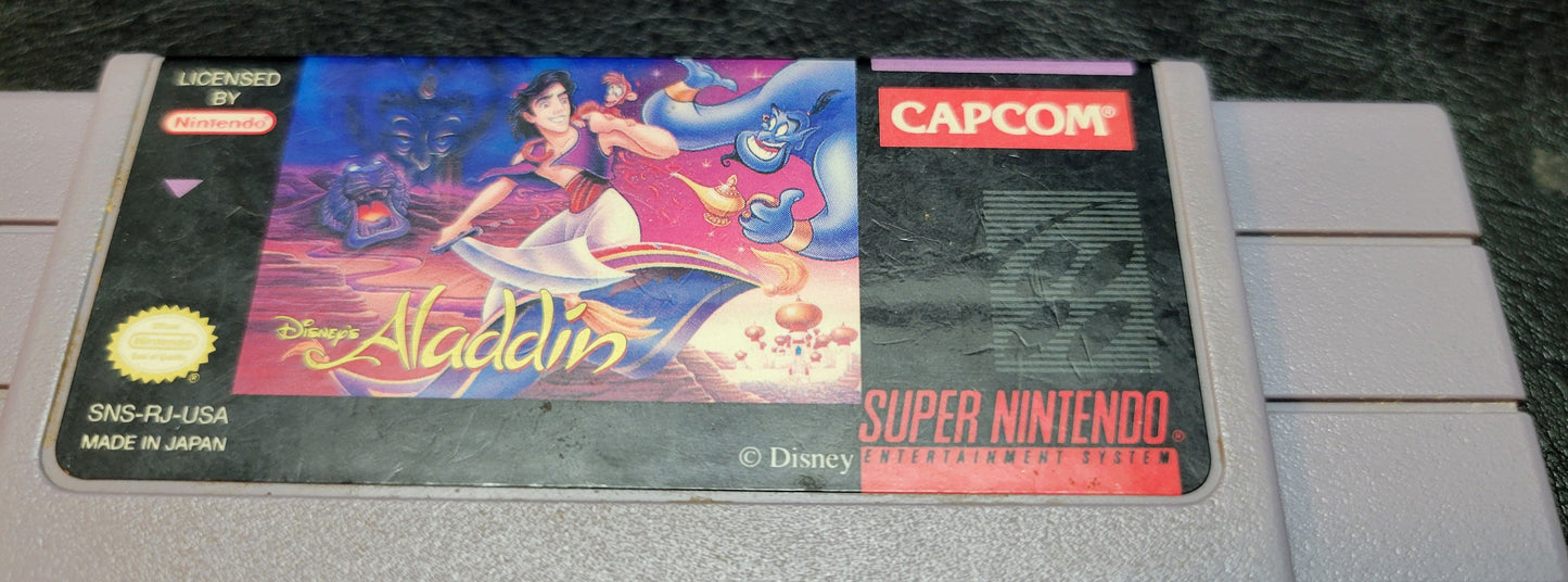 1993 Disney's Aladdin SNES Authentic Cartridge (Super Nintendo Entertainment System) Classic Arcade Game Great Original Condition Immaculate