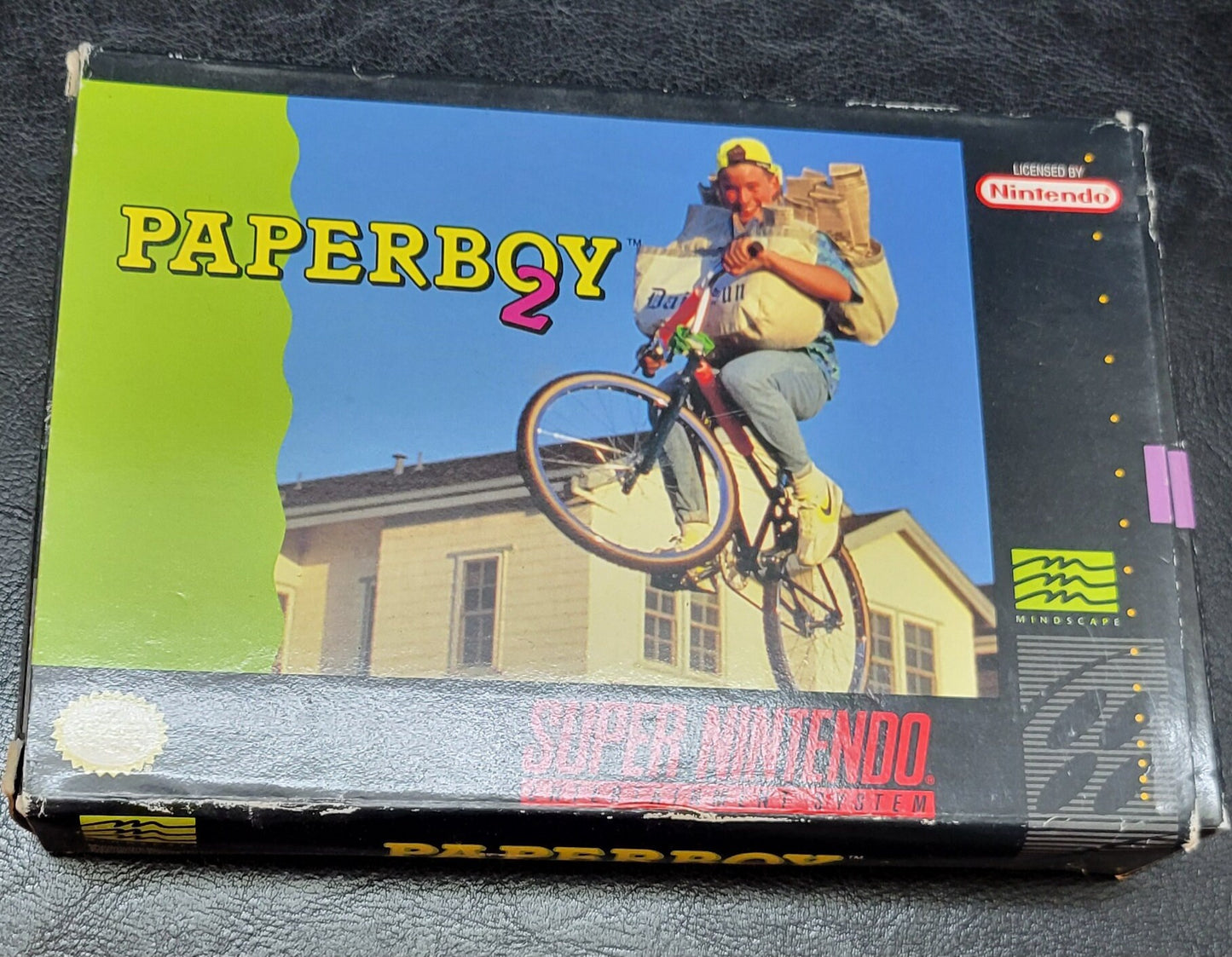 Authentic 1991 PAPERBOY 2 SNES Cartridge (Super Nintendo Ent. System) CIB Complete In Box + Instructions Immaculate Condition Original Owner