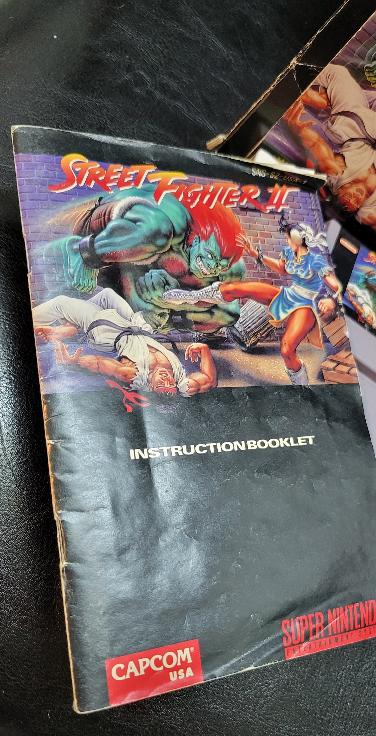 Authentic 1992 STREETFIGHTER 2 SNES Cartridge (Super Nintendo Ent System) CIB Complete In Box + Instructions Immaculate Original Condition