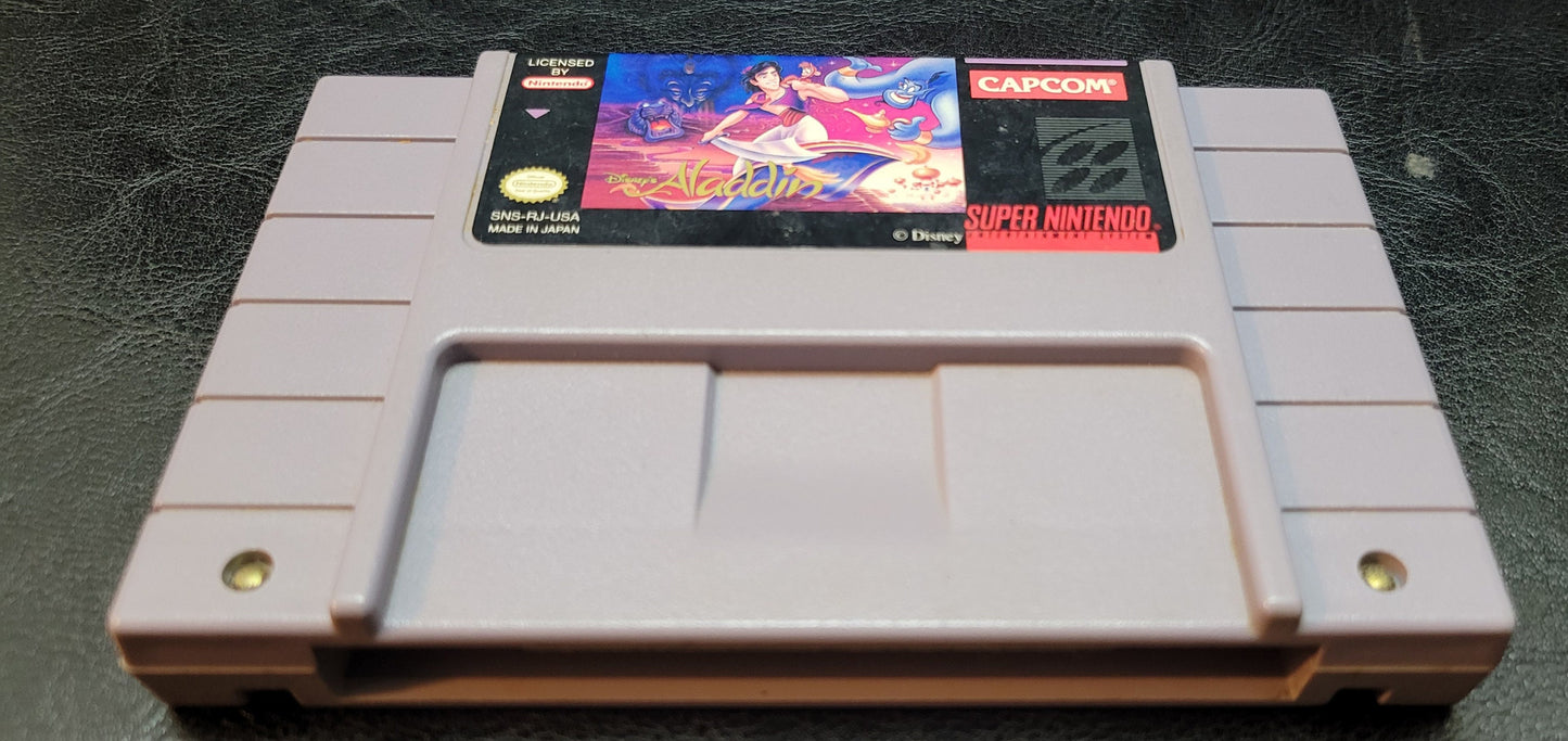 1993 Disney's Aladdin SNES Authentic Cartridge (Super Nintendo Entertainment System) Classic Arcade Game Great Original Condition Immaculate